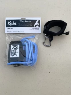 Kaohi Bungee Wing Leash & Carabiner - Light Blue