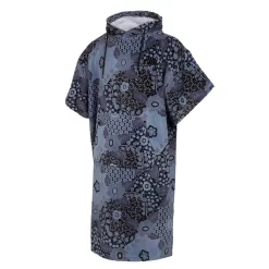 2022 Mystic Poncho Velours AOP - Blue/Black
